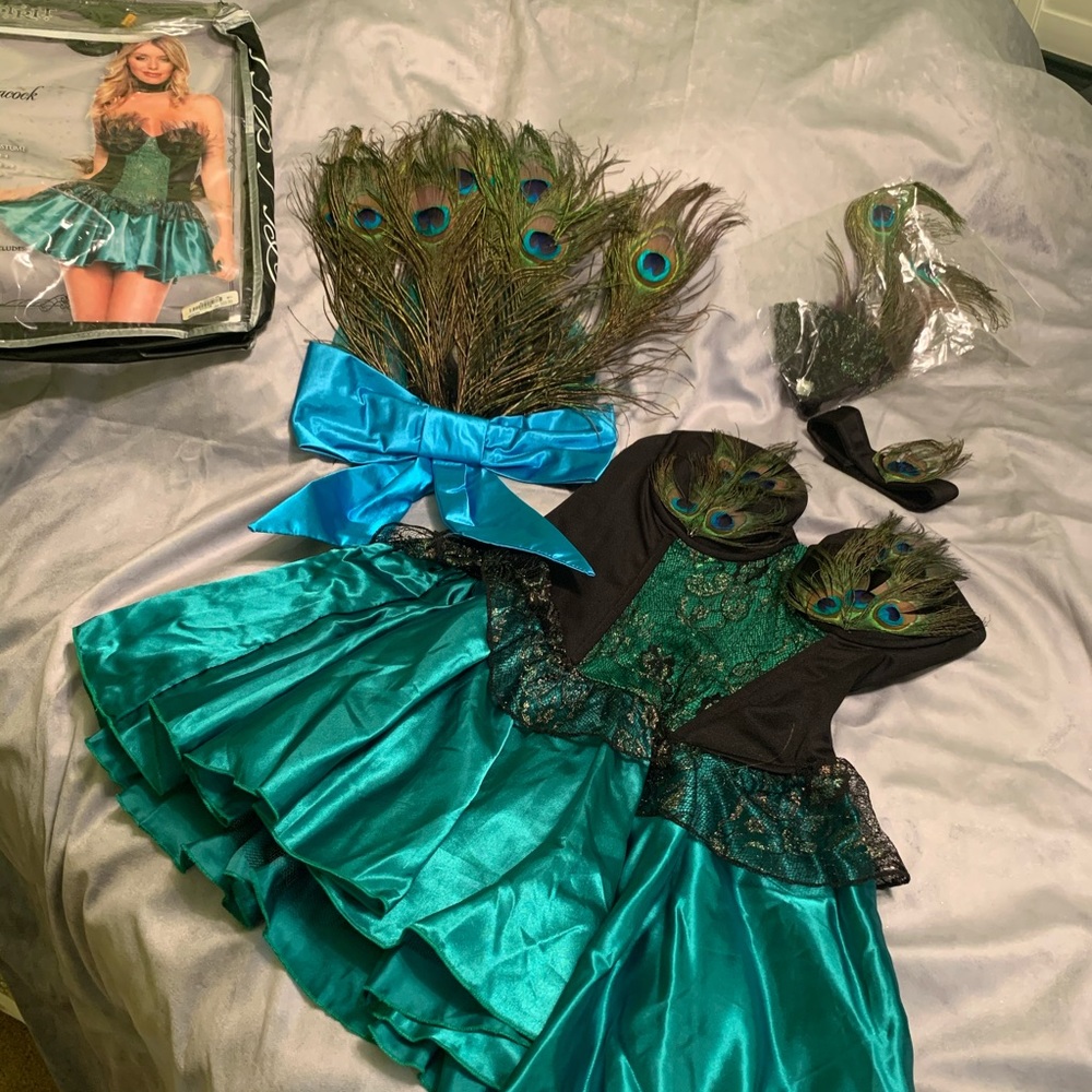 Peacock Halloween Party Feather Costume